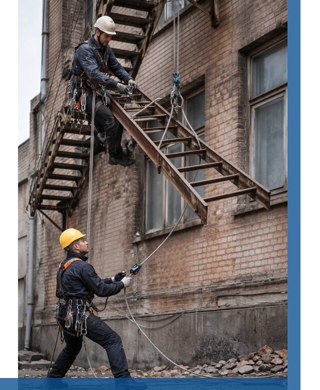 Демонтаж пожарной лестницы в Грозном от 12313 р. | ВЫСОТНИК-Грз