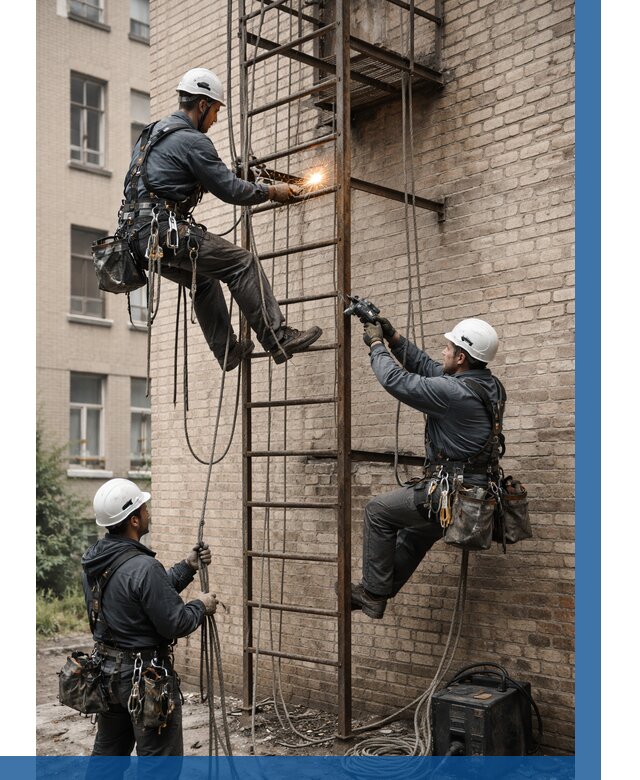 Ремонт пожарной лестницы в Грозном от 7696 р. | ВЫСОТНИК-Грз