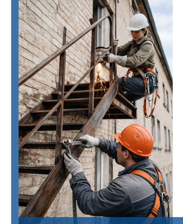 Ремонт и восстановление пожарных лестниц с выездом в Грозном