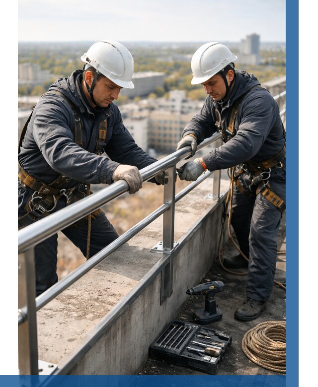 Монтаж перил на высоте в Грозном от 2565 р. | ВЫСОТНИК-Грз