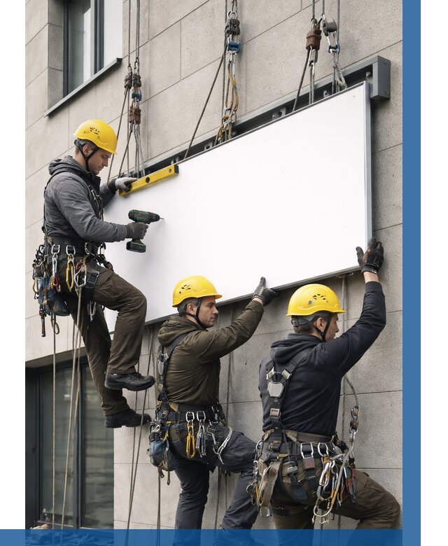 Монтаж рекламной вывески в Грозном от 8209 р. | ВЫСОТНИК-Грз