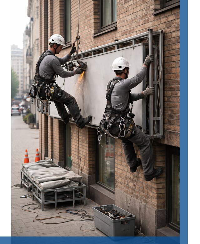 Демонтаж рекламной вывески в Грозном от 6670 р. | ВЫСОТНИК-Грз