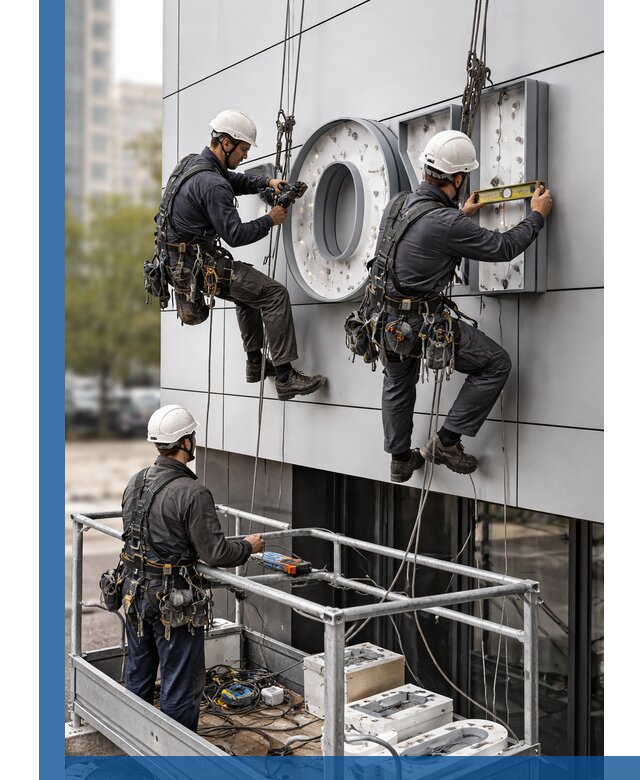 Профессиональный монтаж световых букв в Грозном под ключ