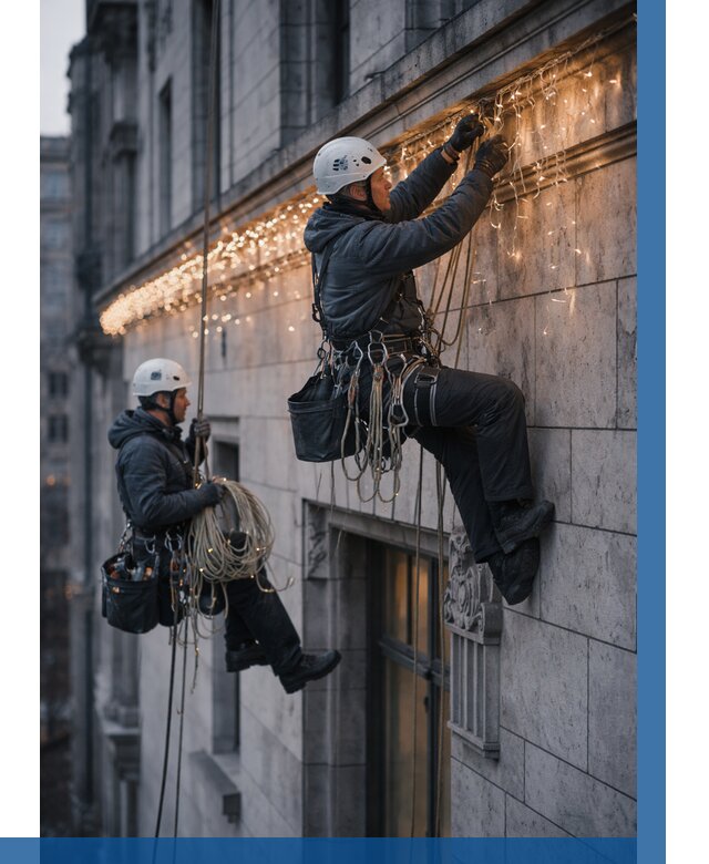 Монтаж новогодней иллюминации в Грозном от 8722 р. | ВЫСОТНИК-Грз