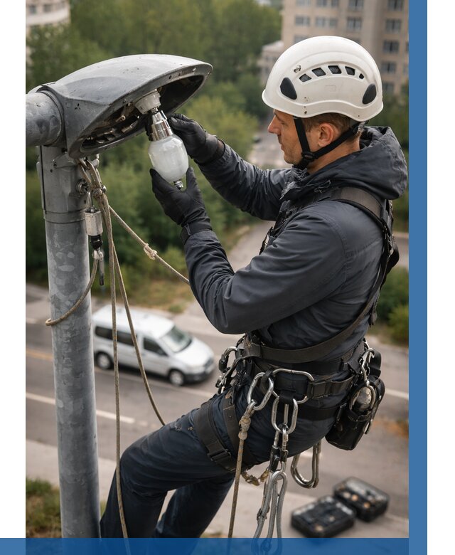 Замена ламп на высоте в Грозном от 2565 р. | ВЫСОТНИК-Грз