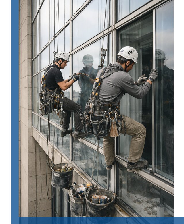 Ремонт витражных конструкций и фасадного остекления в Грозном