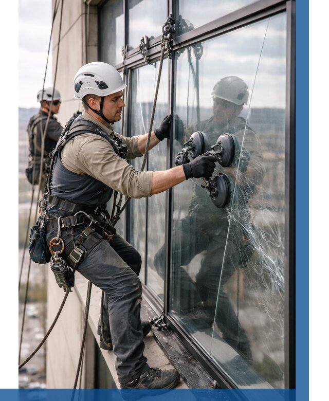 Замена стекла в витраже в Грозном под ключ от 8722 р. | ВЫСОТНИК-Грз