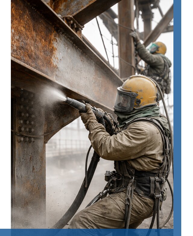 Пескоструйная очистка металлоконструкций в Грозном по 616 р.  ВЫСОТНИК-Грз