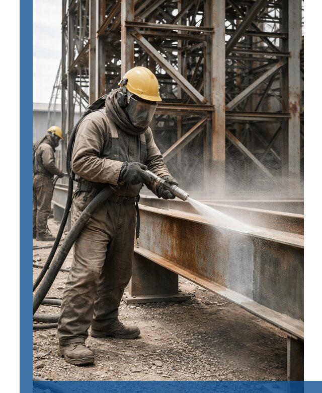 Пескоструйная очистка металлоконструкций в Грозном промышленная