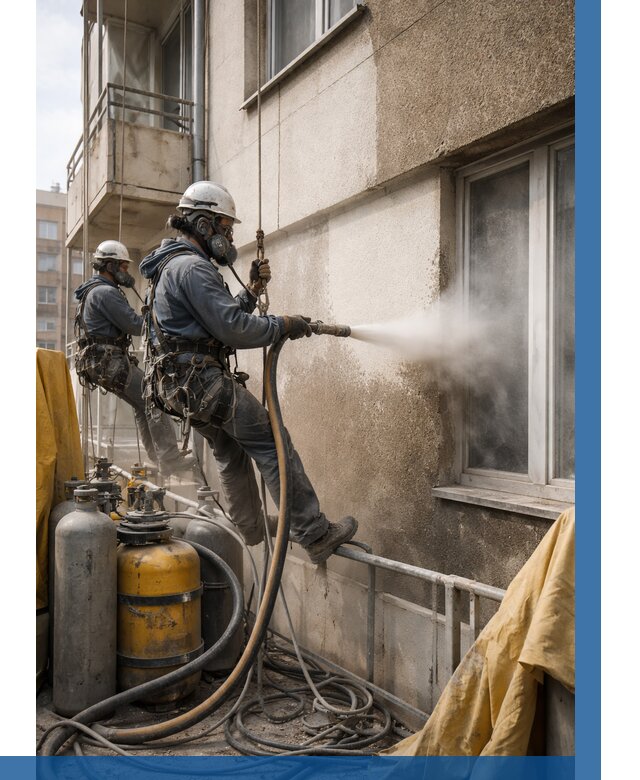 Пескоструйная очистка фасада в Грозном от 667 р. | ВЫСОТНИК-Грз