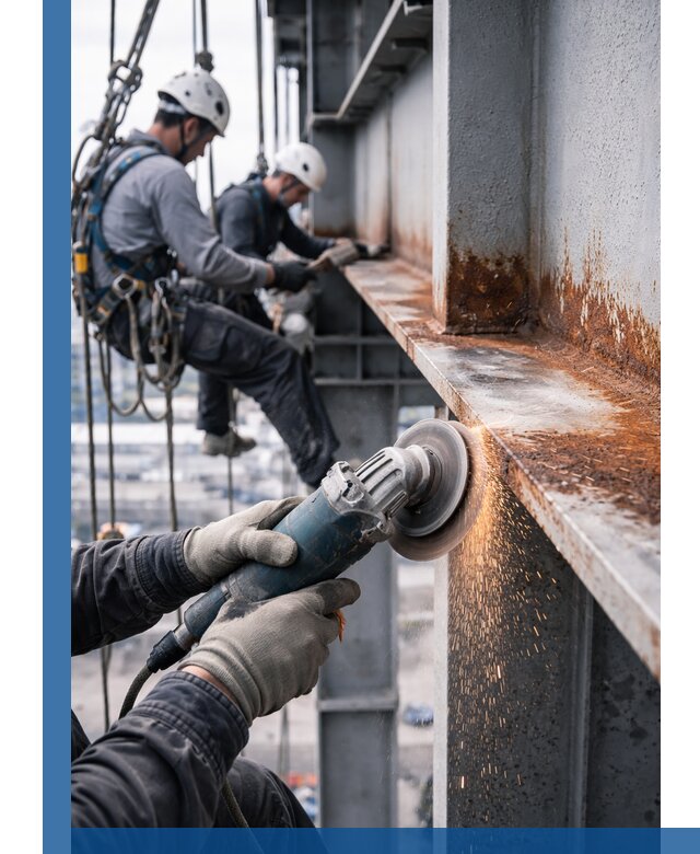 Зачистка металла от ржавчины и подготовка поверхностей в Грозном