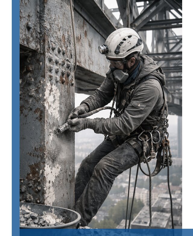 Удаление старой краски с металлических конструкций в Грозном