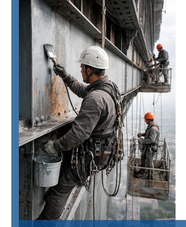 Покраска металлоконструкций на высоте в Грозном профессионально