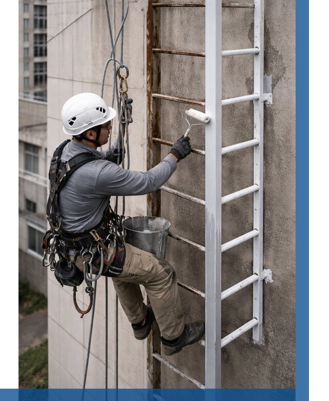 Покраска пожарных лестниц в Грозном от 4617 р. | ВЫСОТНИК-Грз