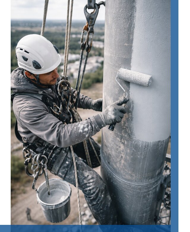 Покраска мачт связи под ключ в Грозном от 872 р. | ВЫСОТНИК-Грз