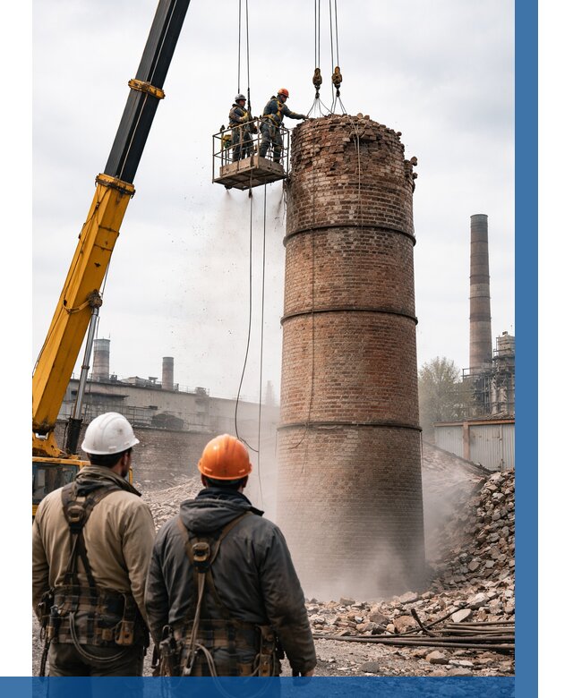 Демонтаж дымовой трубы в Грозном от 92349 р. | ВЫСОТНИК-Грз, смета