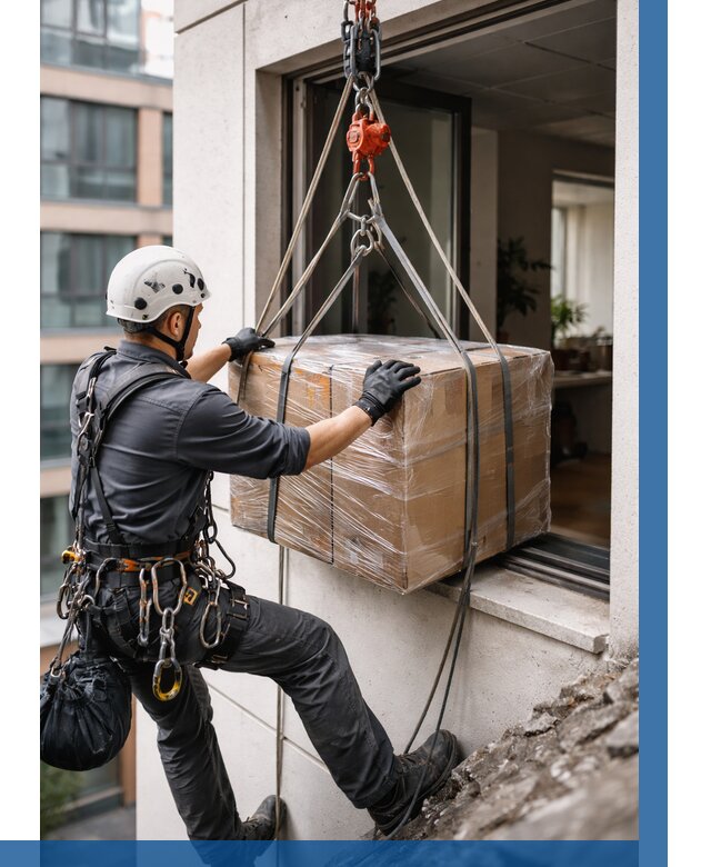 Подъем груза через окно в Грозном от 4617 р. | ВЫСОТНИК-Грз