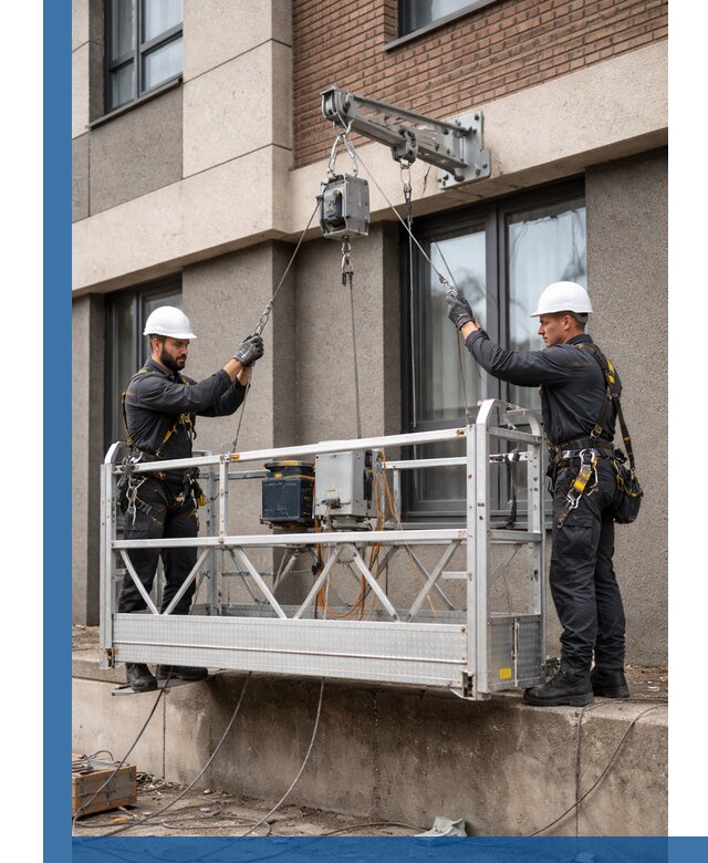 Монтаж и подъем фасадной люльки в Грозном с гарантией безопасности