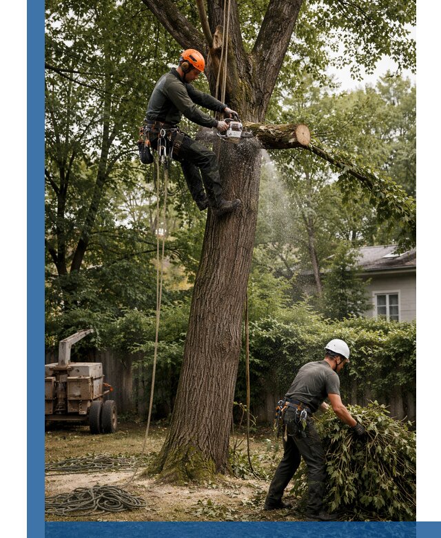 Кронирование деревьев в Грозном, безопасная высотная обрезка