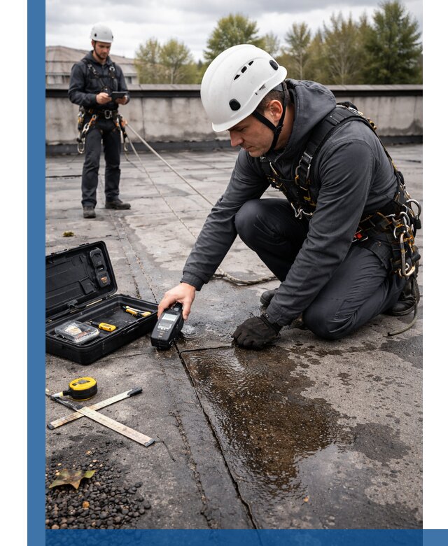 Обследование кровли на протечки и выявление дефектов в Грозном