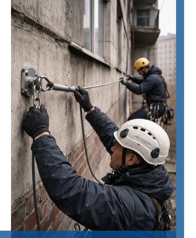 Монтаж анкерных линий в Грозном от 3078 р. | ВЫСОТНИК-Грз