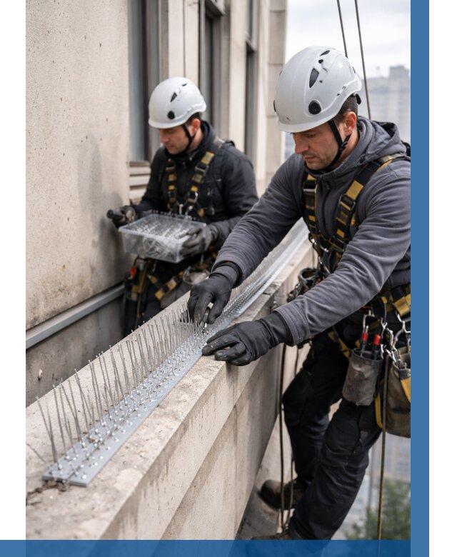 Установка шипов от птиц в Грозном от 872 р. | ВЫСОТНИК-Грз